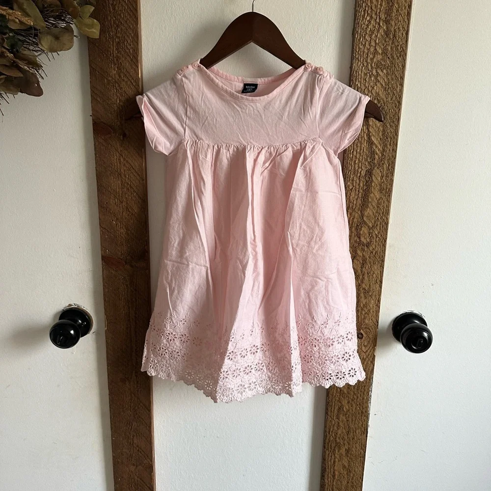 Gap 5T Toddler Girl Girl Pink Eyelet Dress EUC Bin 6kj